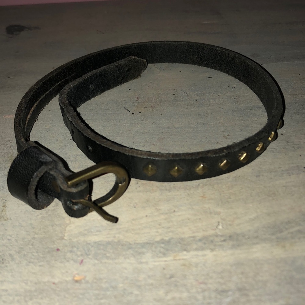 Leather studded bracelet